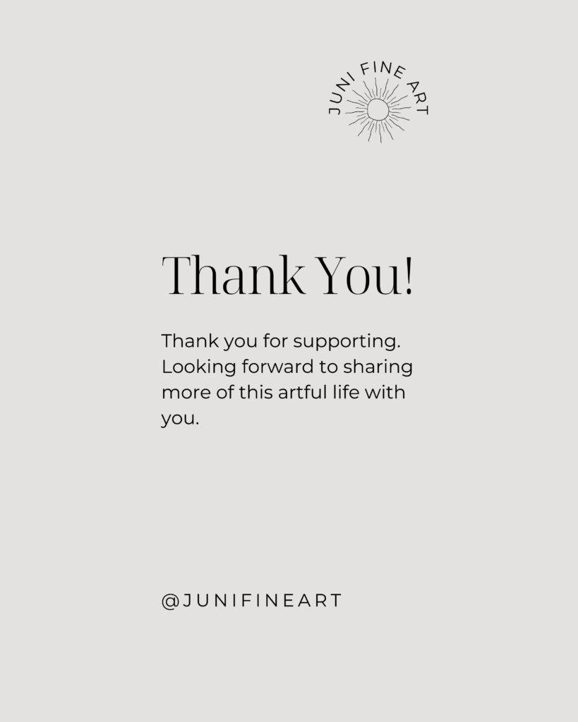 Grey thank you appreciation note juni fine art